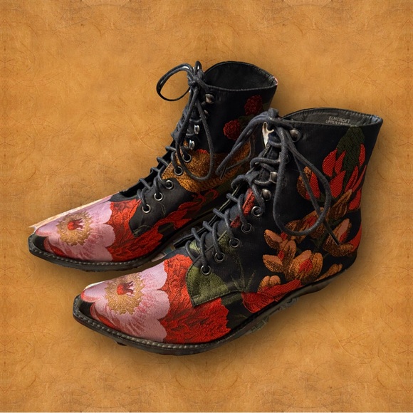 Jeffrey Campbell Shoes - Jeffrey Campbell Embroidered Lace Up Boots